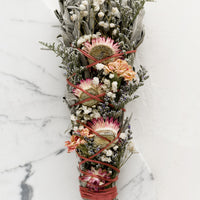 Floral: An extra large smudge bundle with sage and flowers.