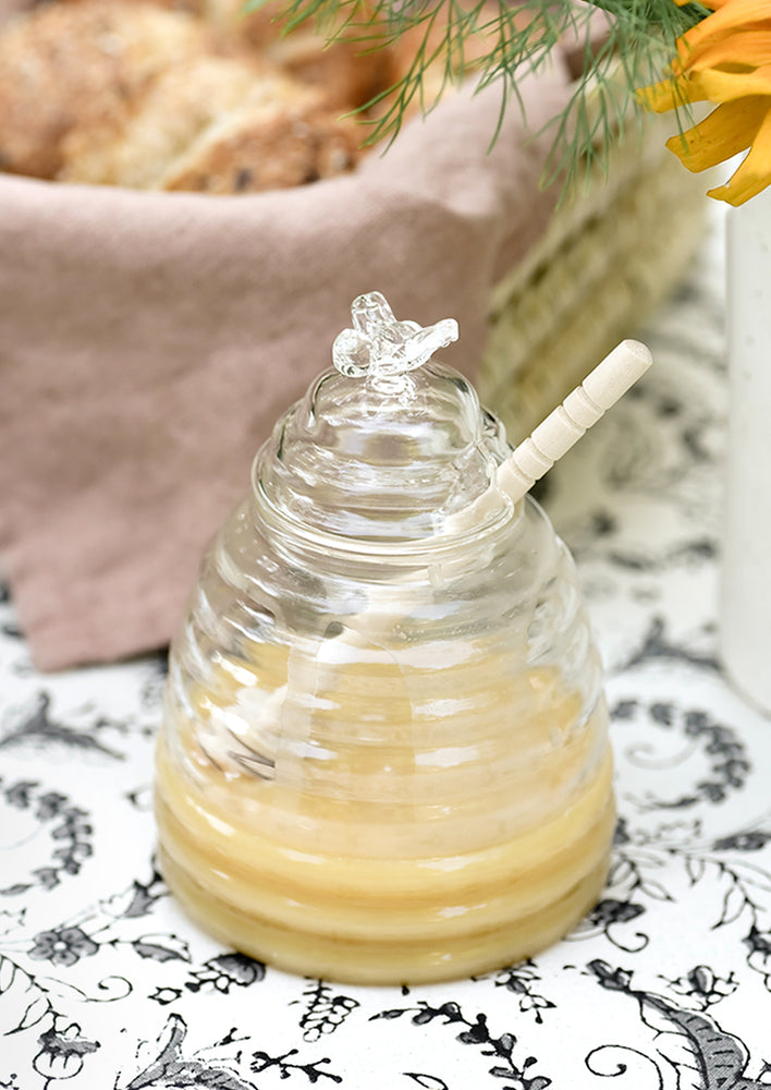 Glass Beehive Honey Jar