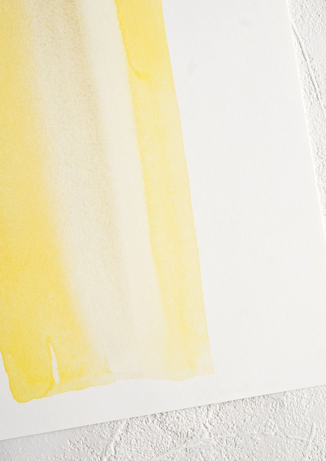 A watercolor form in shades of yellow.