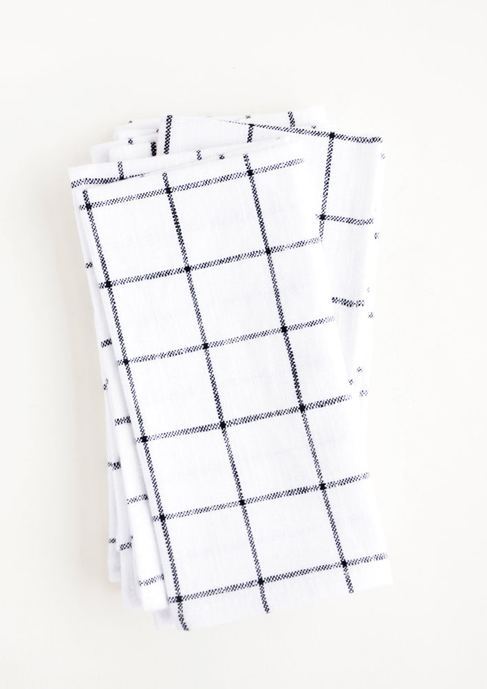 Grid Check Cotton Napkin Set