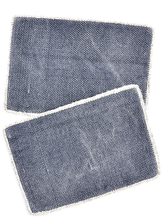 Heirloom Overdye Placemat Set in Indigo - LEIF