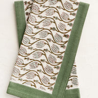Ivy Multi: Floral print napkins with ivy green border.