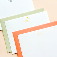 3: Icon printed greeting cards in an assortment of three styles.