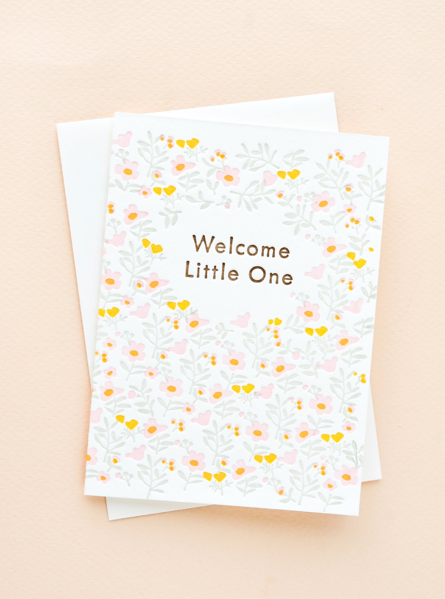 Floral Welcome Little One Card