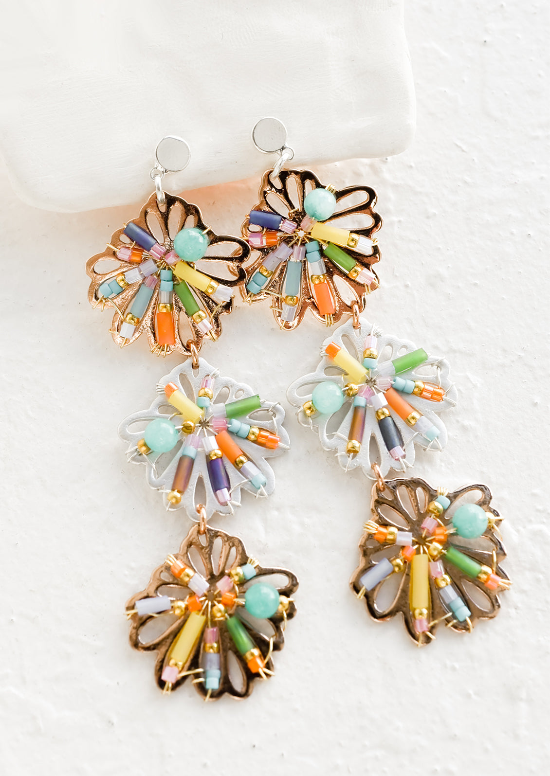 Inez Beaded Floral Earrings – LEIF
