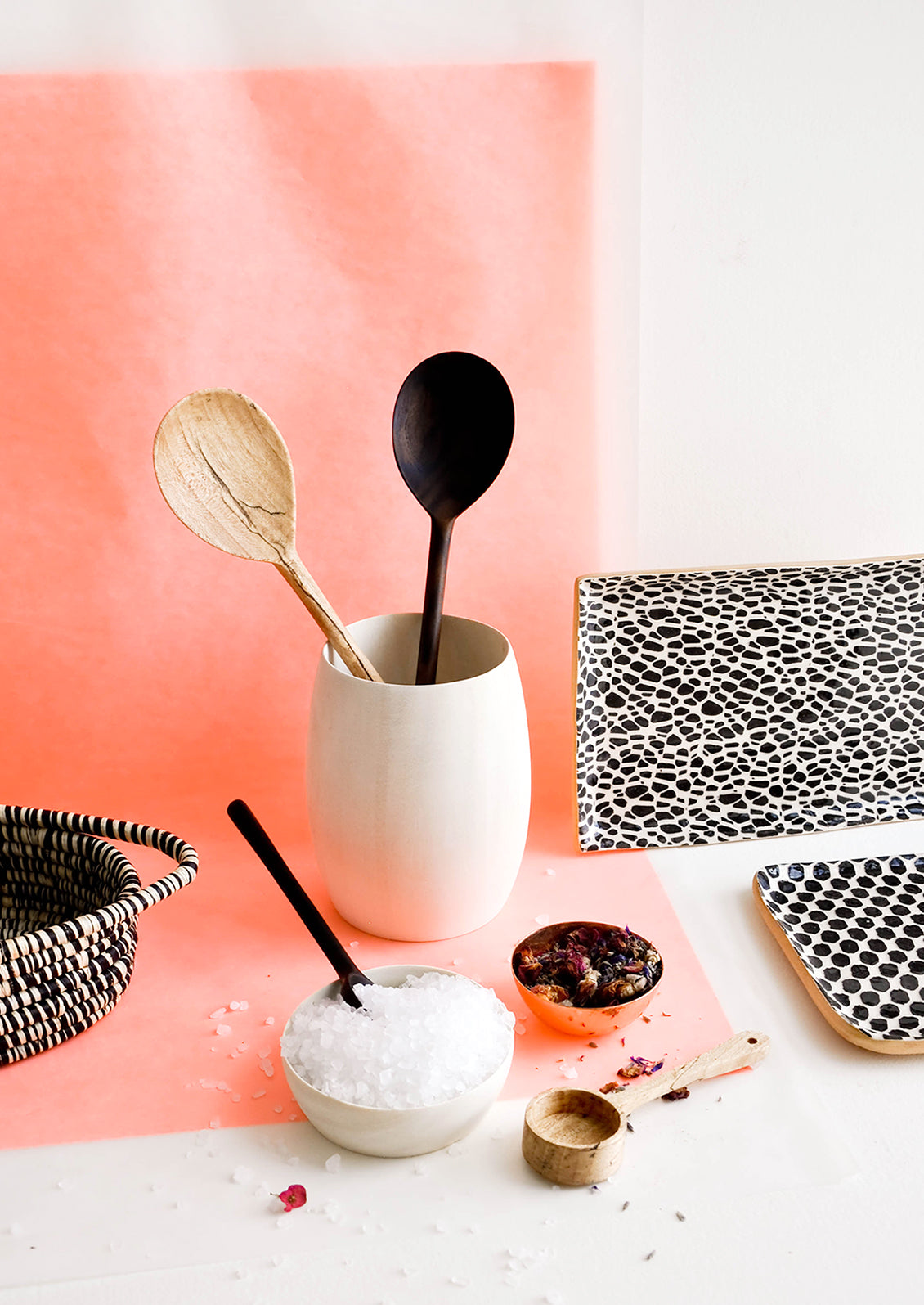 Stylized Image of Wooden Utensils & Ceramics - LEIF