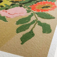 2: A floral art print.