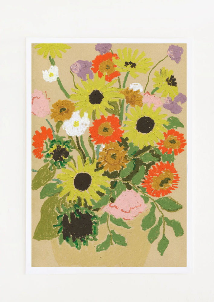 A floral art print.