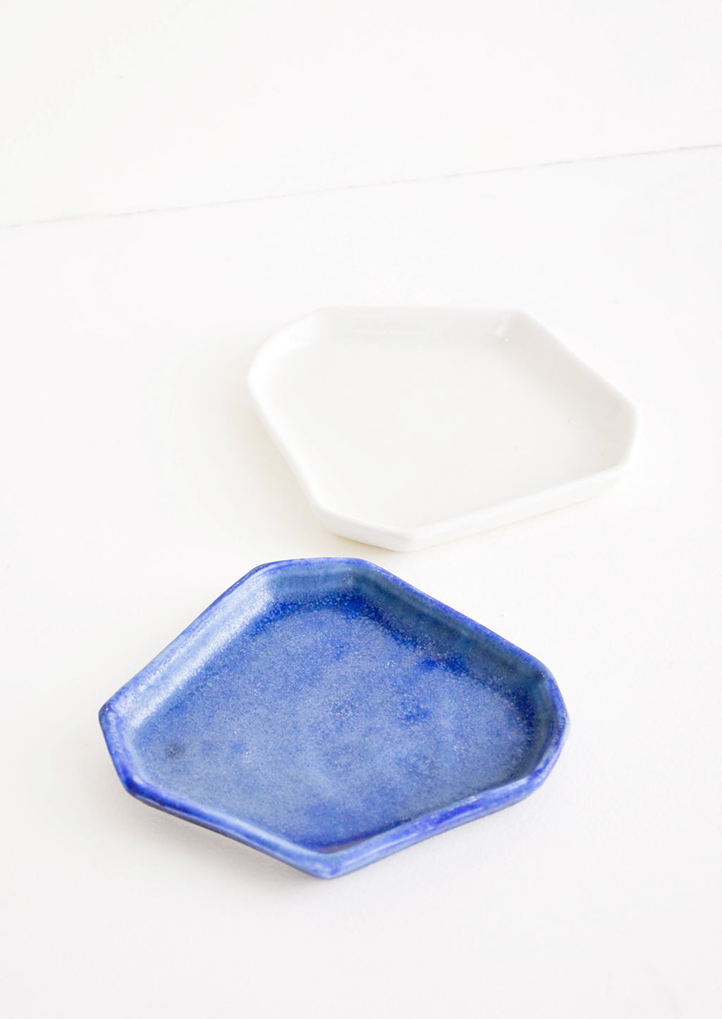 2: Faceted Ceramic Trinket Tray in  - LEIF