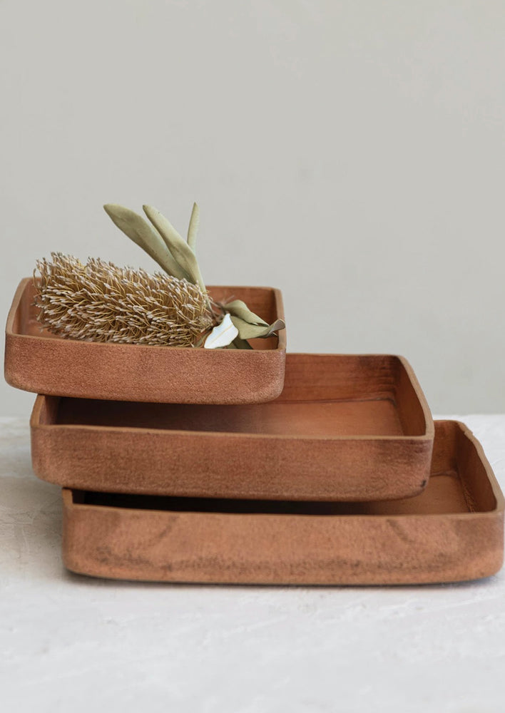 Leather Catchall Tray hover