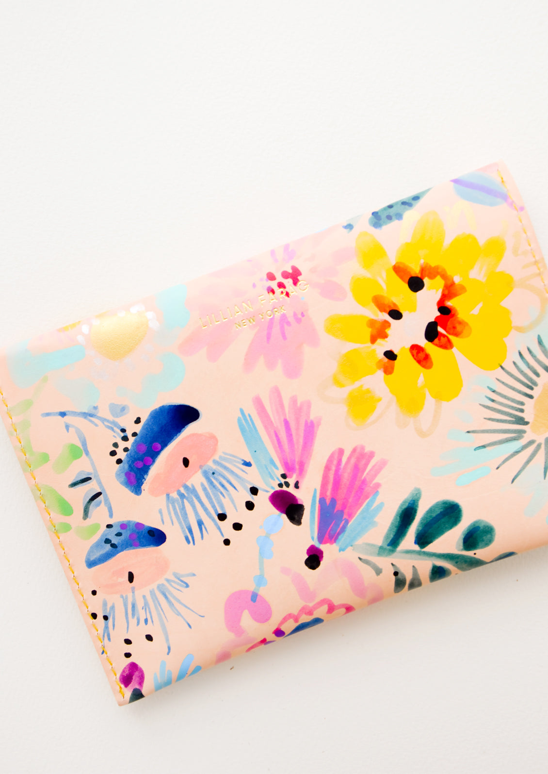 Floral Composition Leather Clutch in - LEIF
