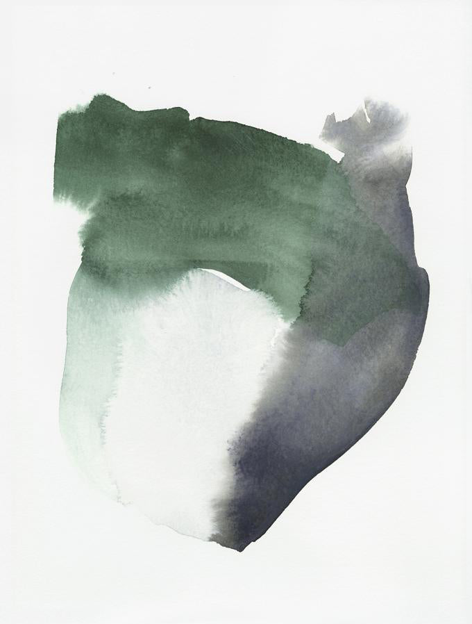 Green Grey Flight Form Print in - LEIF