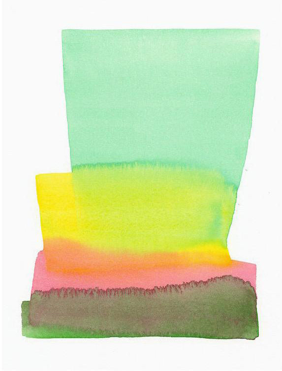 Green, Pink & Gold Print in - LEIF