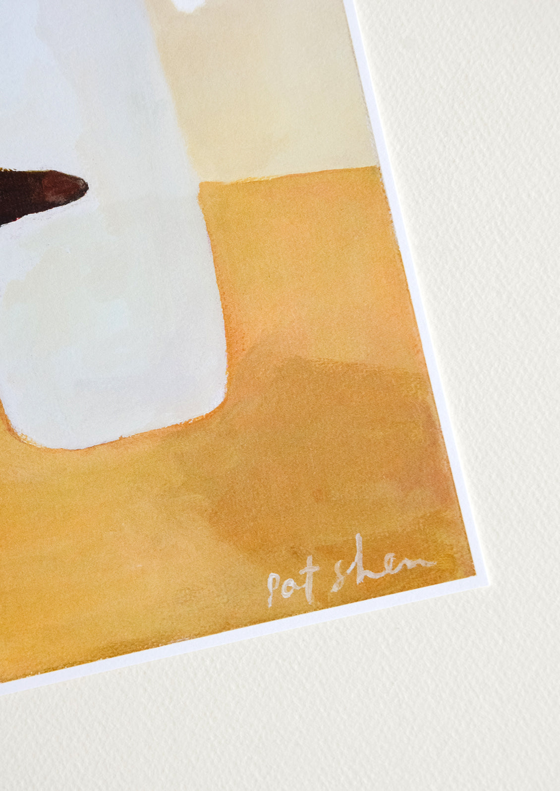 Artist's signature on art print