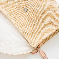 3: Leah Straw Shoulder Bag in  - LEIF