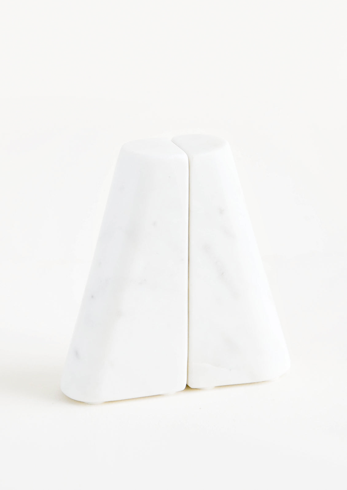 Tapered White Marble Bookends in - LEIF