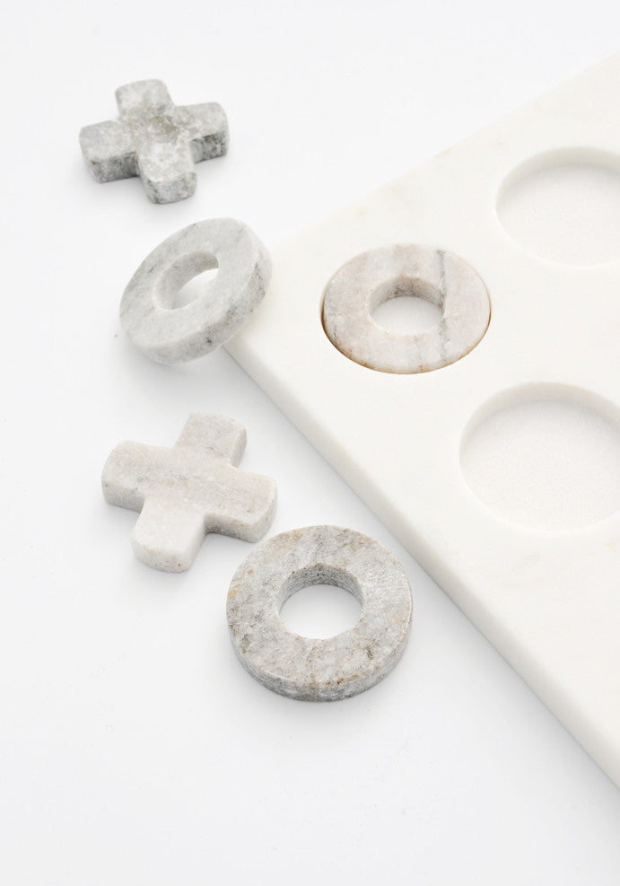 Marble Tic-Tac-Toe Set in - LEIF