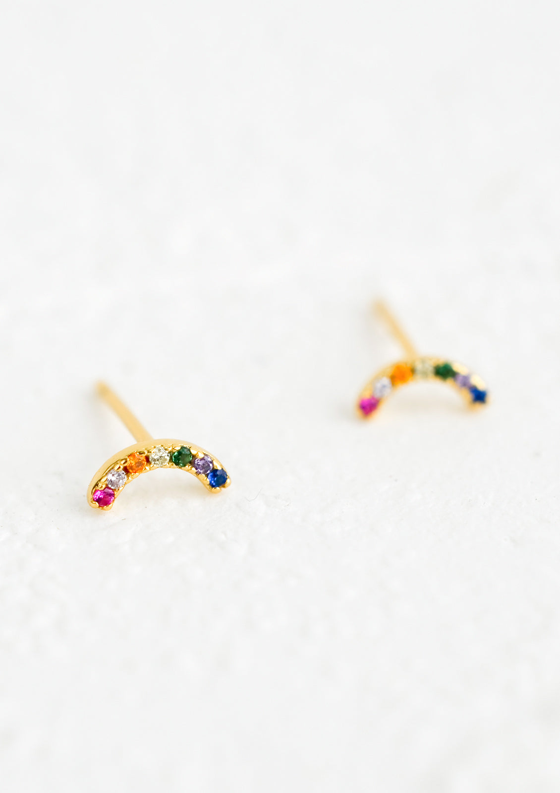Tiny Rainbow Stud Earrings