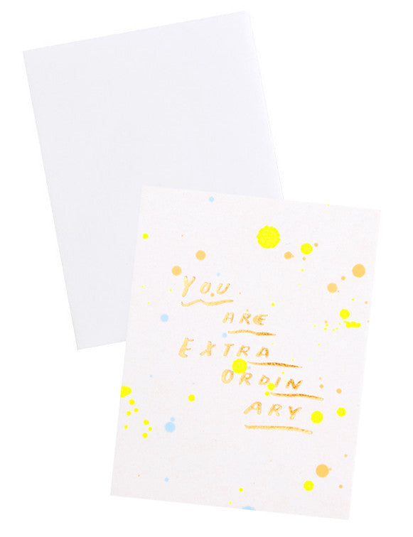 Splatters You Are Extraordinary Card in - LEIF