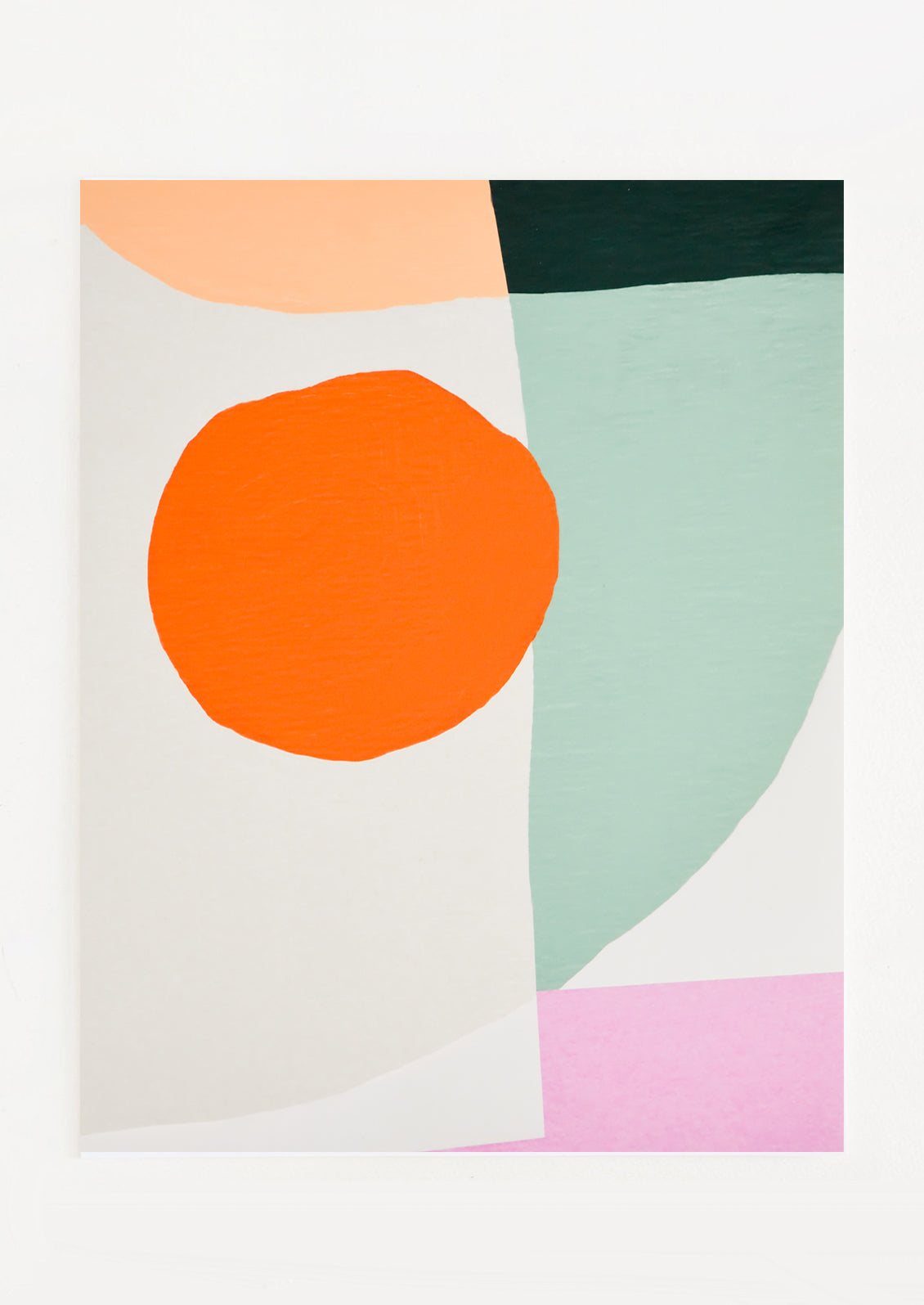 Art print with colorful abstract formation