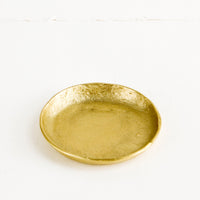 Plate: Small brass plate with organic, natural texture