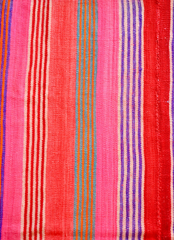 Bolivian Frazada Rug in Monterrey Stripe hover