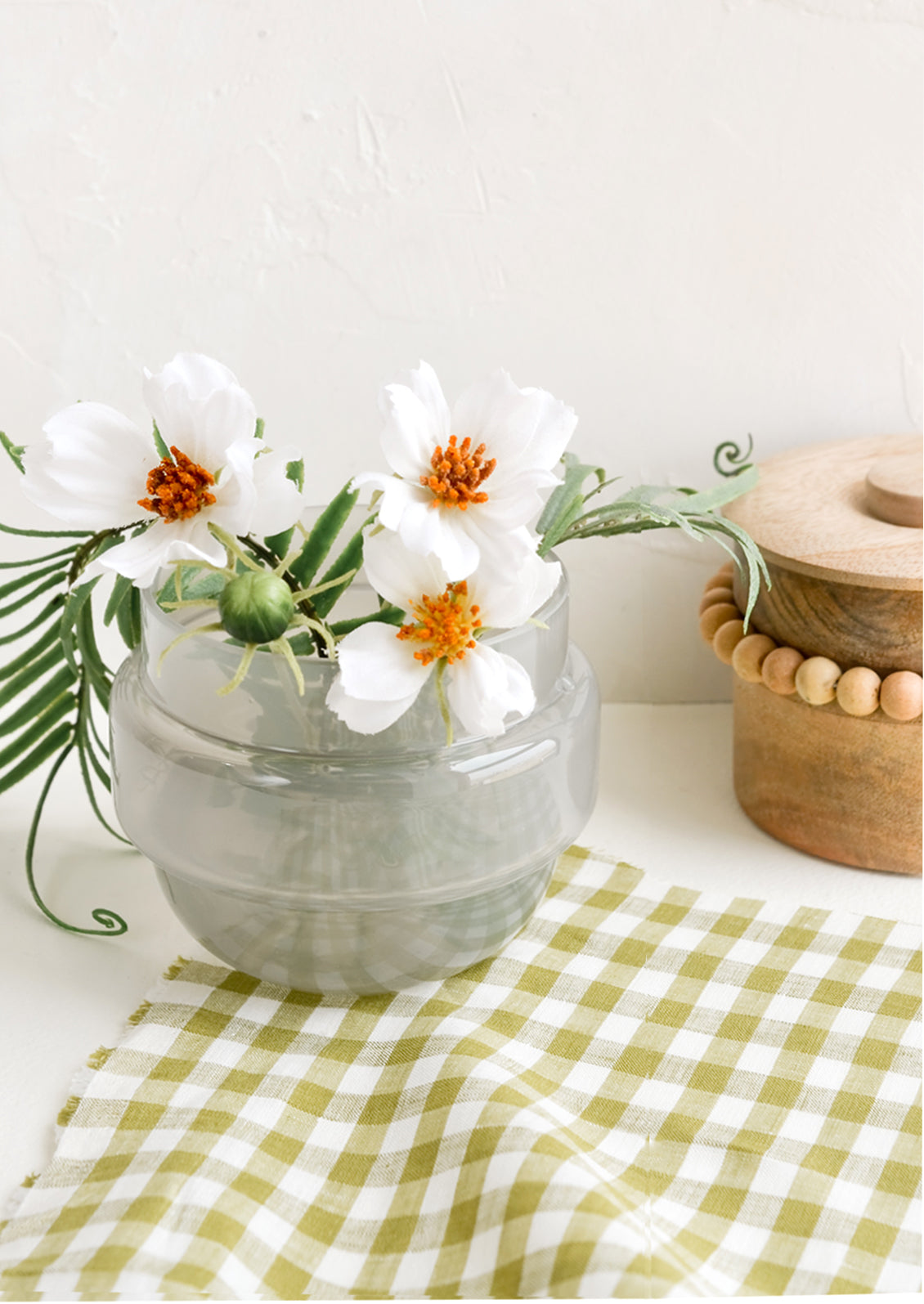 A scene of decorative home objects.