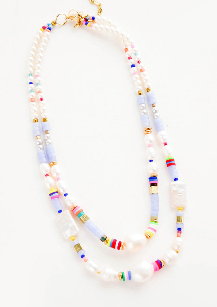Nefertiti Layered Pearl Mix Necklace