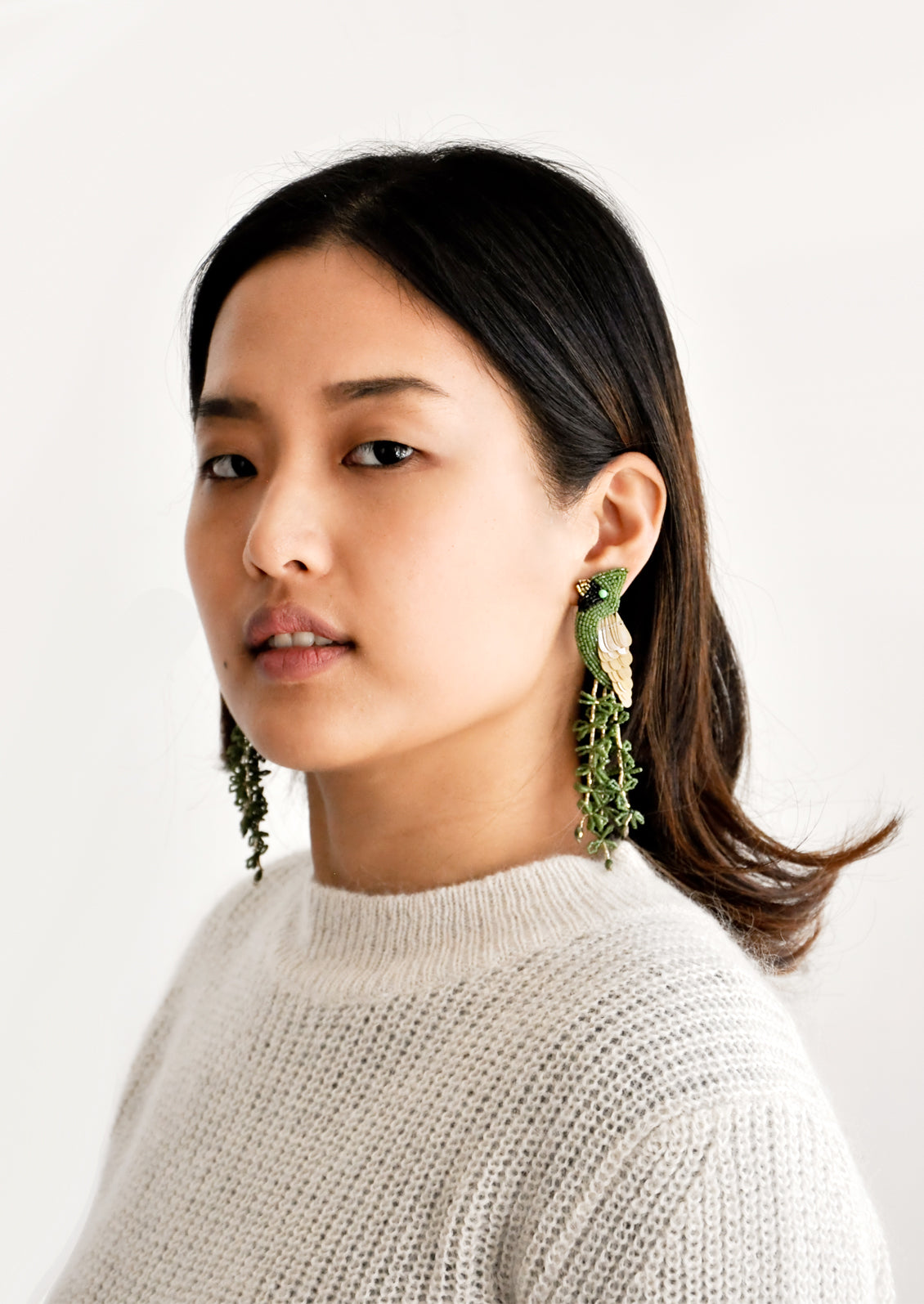 Cardinal Beaded Earrings in - LEIF