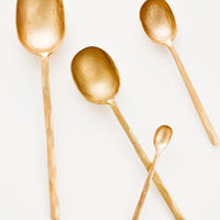 Brass / Extra Small: Modern Brass Metal Spoons in Various Sizes - LEIF