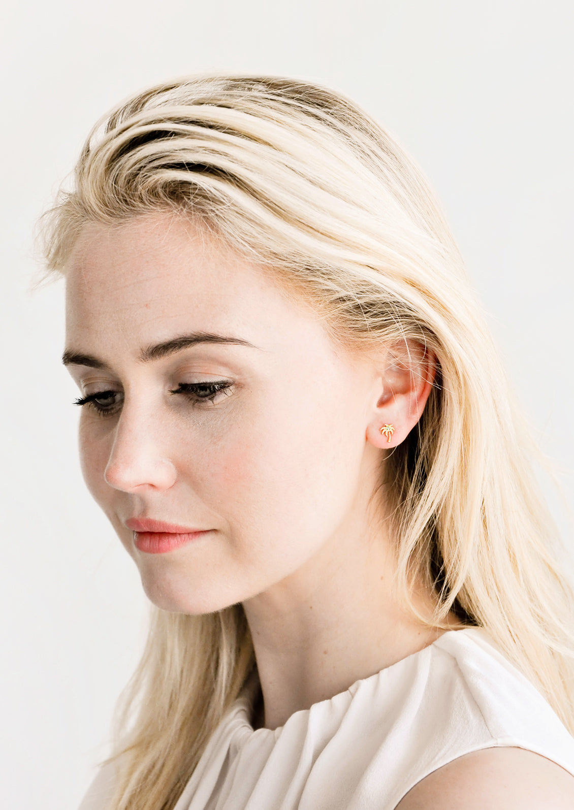 Palm Tree Stud Earrings in - LEIF