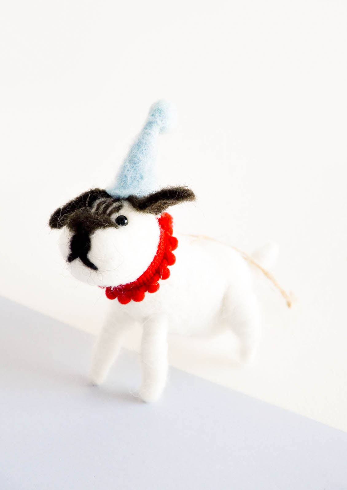 Party Dog Ornament in Red Collar - LEIF