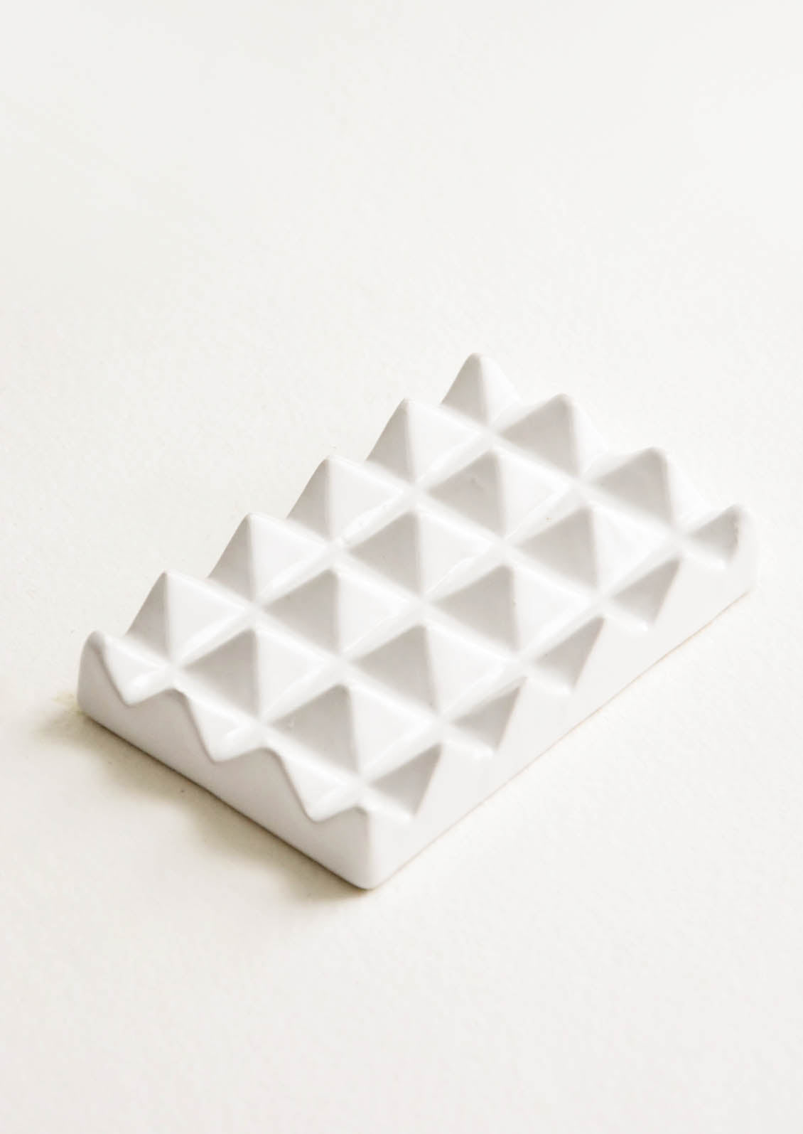 Pyramid Ceramic Soap Dish in - LEIF