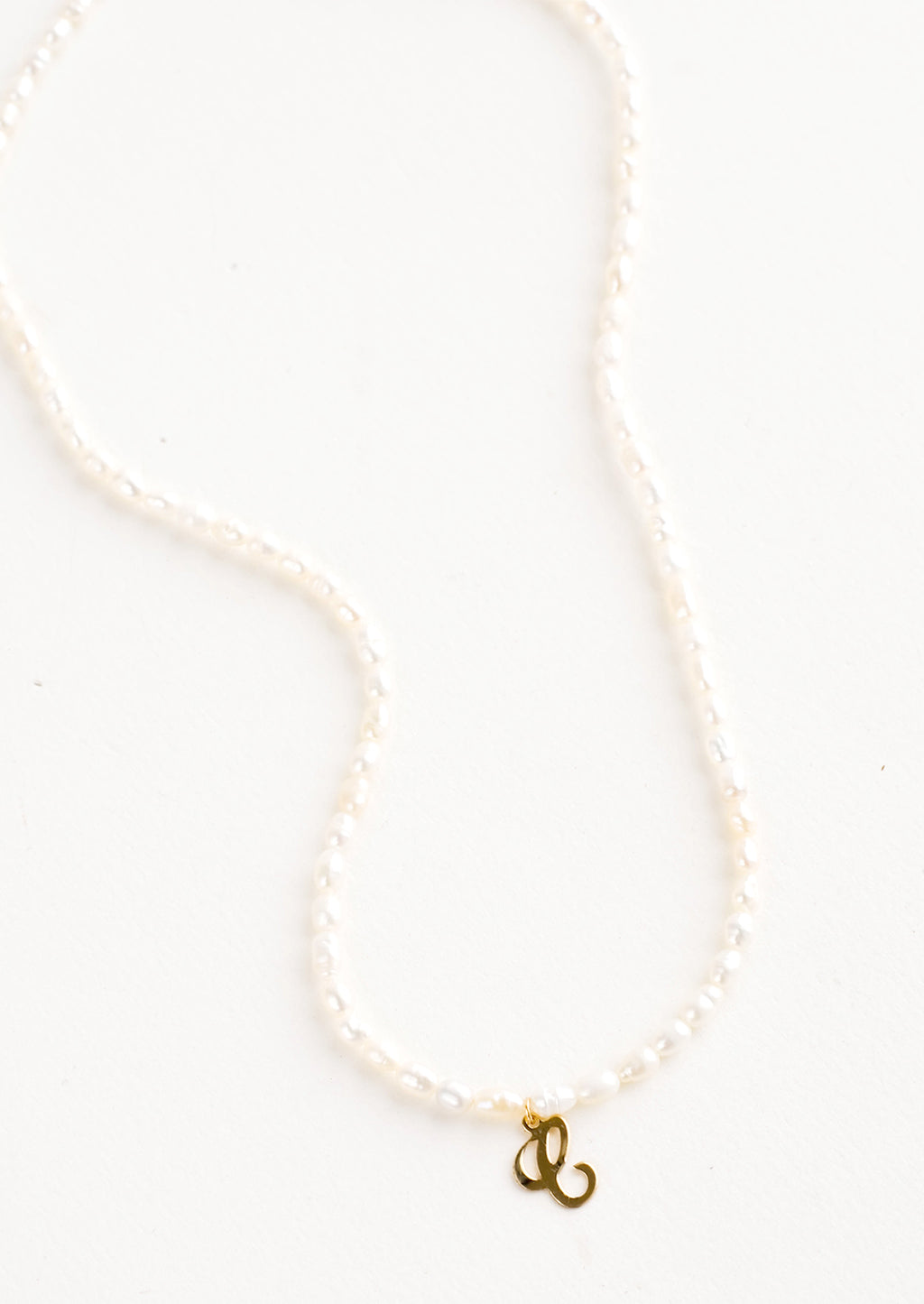 C: Quincy Pearl Initial Necklace