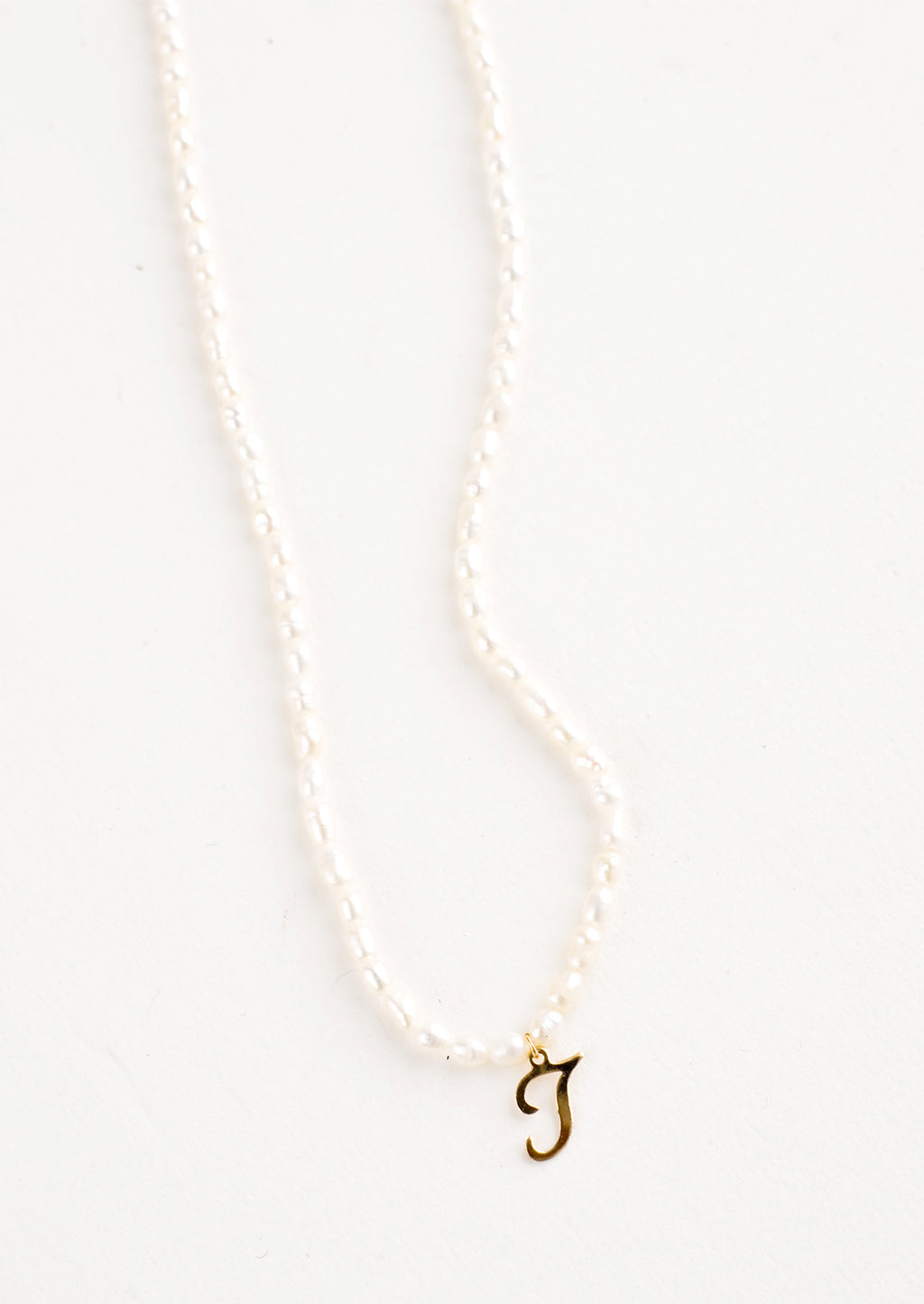 J: Quincy Pearl Initial Necklace