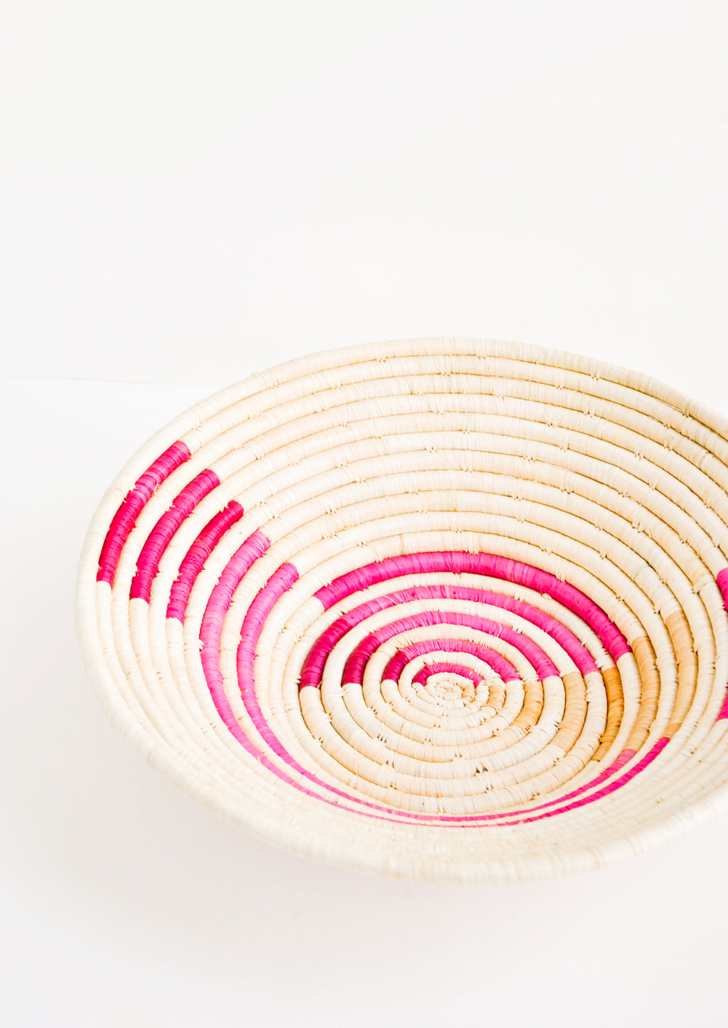 Pink Multi: Radiant Rays Raffia Basket in Pink Multi - LEIF