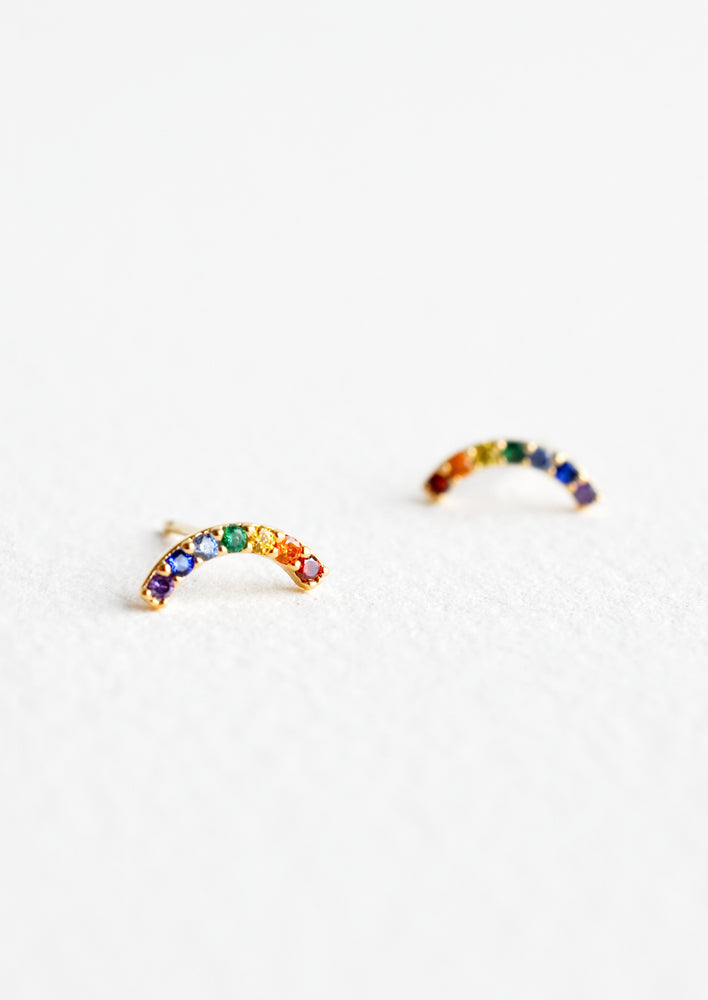 1: Rainbow Arc Stud Earrings in  - LEIF