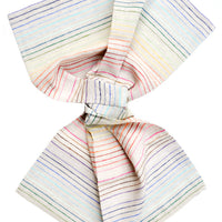1: Rainbow Stripe Linen Hand Towel in  - LEIF