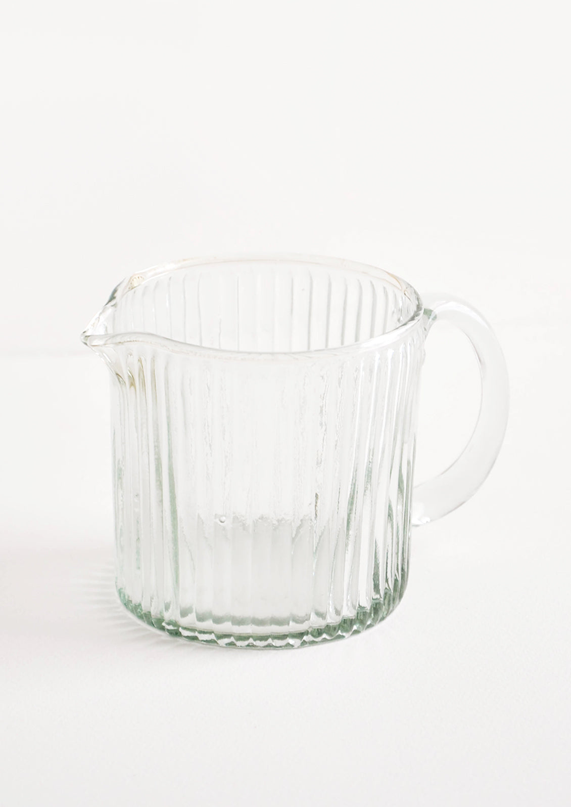 Ribbed Recycled Glass Pitcher in - LEIF