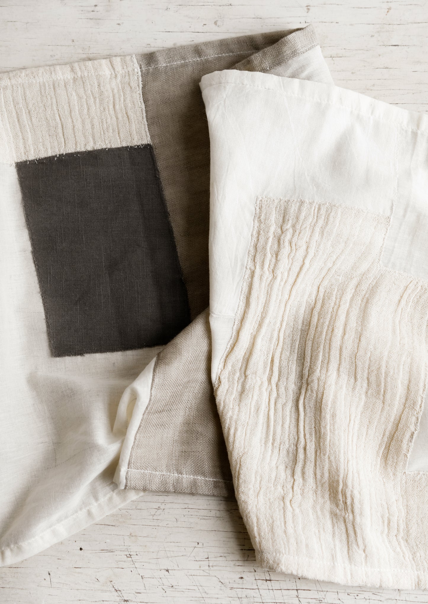 A patchwork runner in sheer patchwork design.