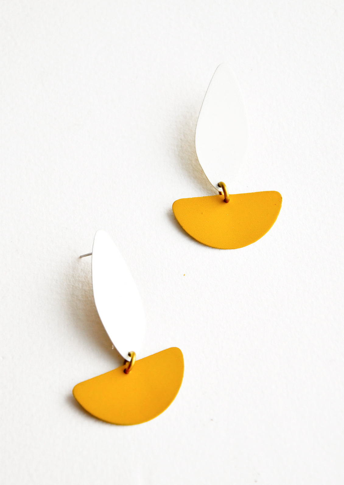 New Lisbon Earrings in Cream / Mustard - LEIF