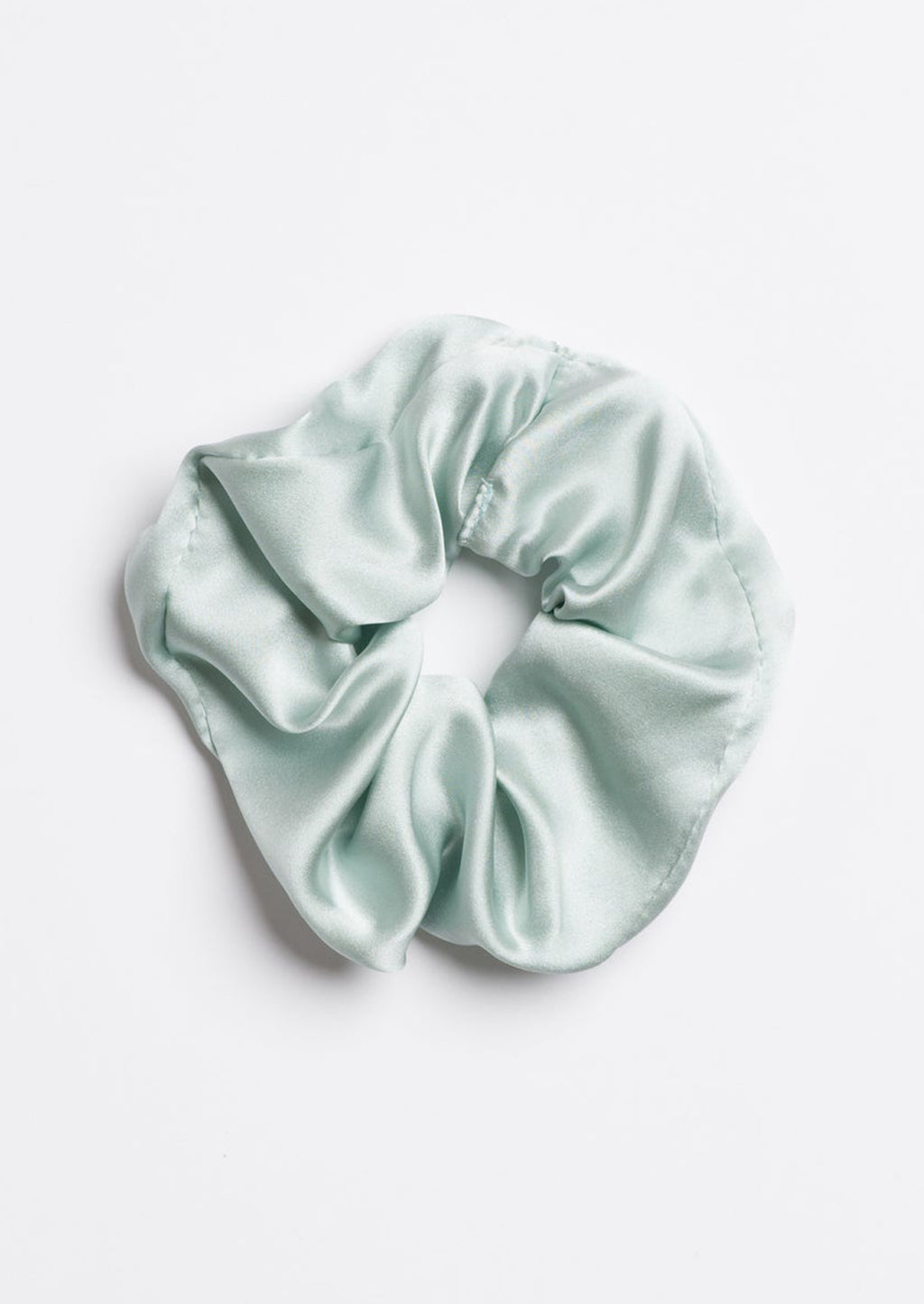 Mint: A silk scrunchie in mint.
