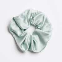 Mint: A silk scrunchie in mint.