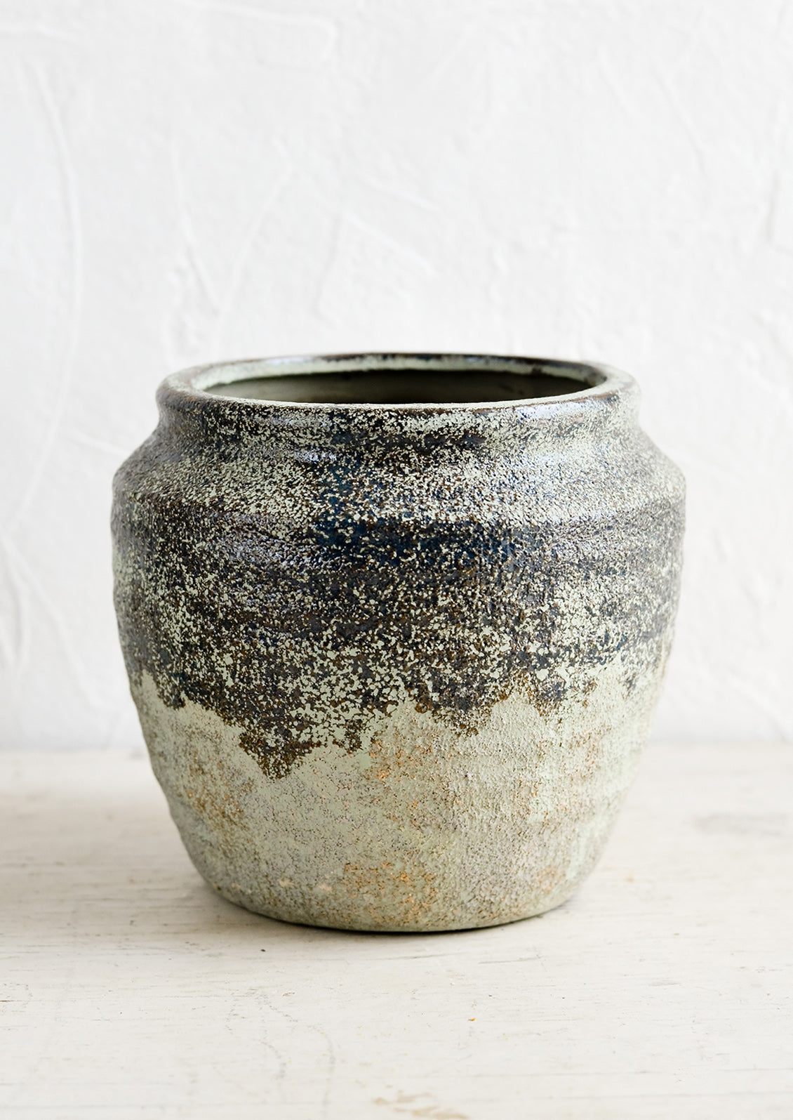 distressed planter pot Siren Distressed Patina Ceramic Planter