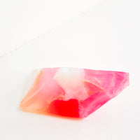 Rose Quartz: Bar soap in the form of a realistic looking rose quartz gemstone