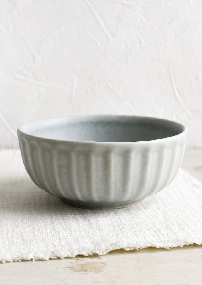 Soft Fluted Ceramic Bowl