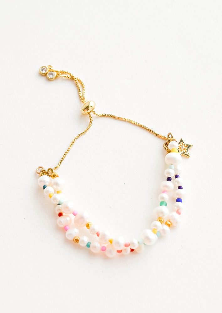 1: Starry Rainbow Pearl Bracelet