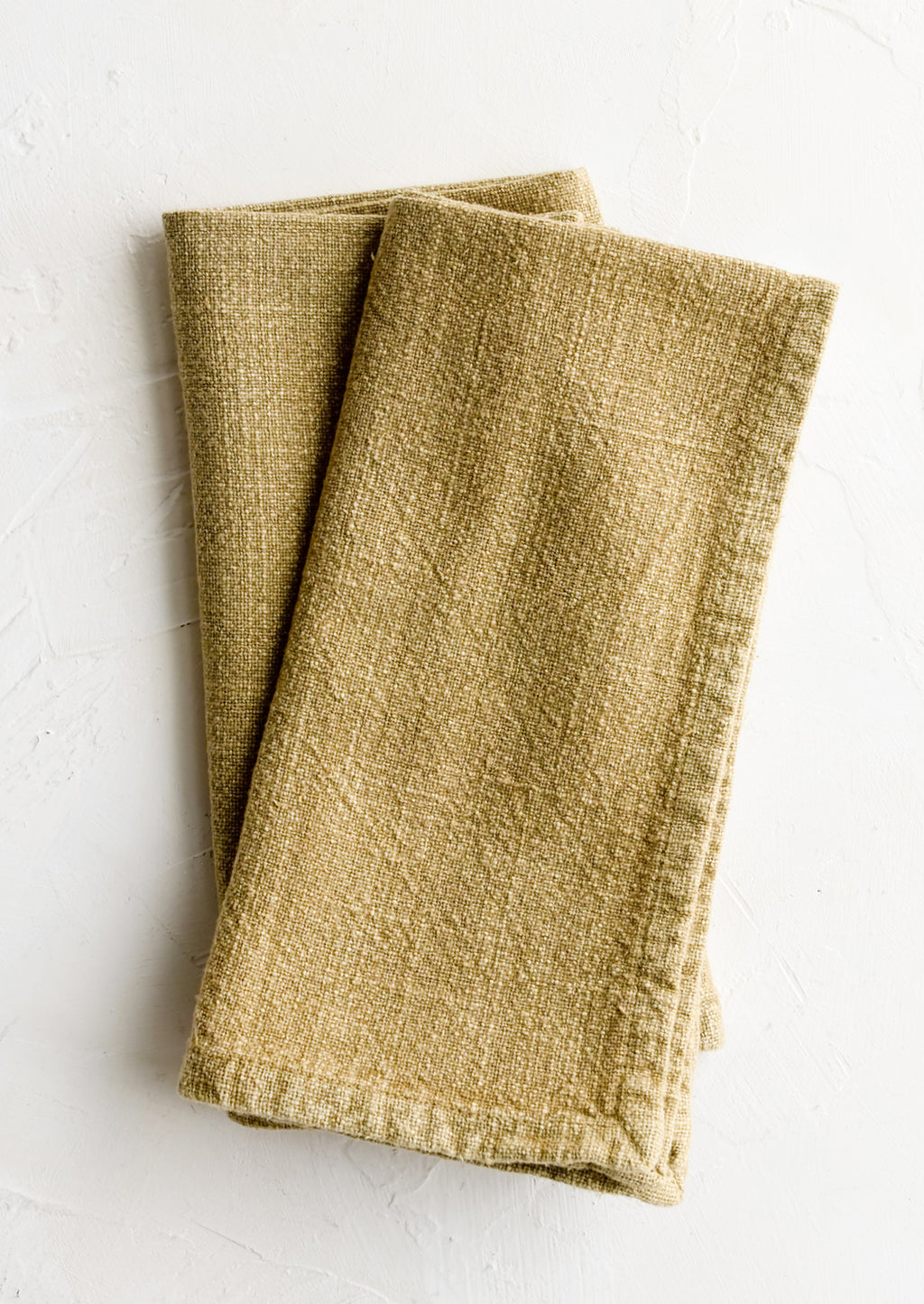 Wheat: A pair of stonewashed napkins in wheat.