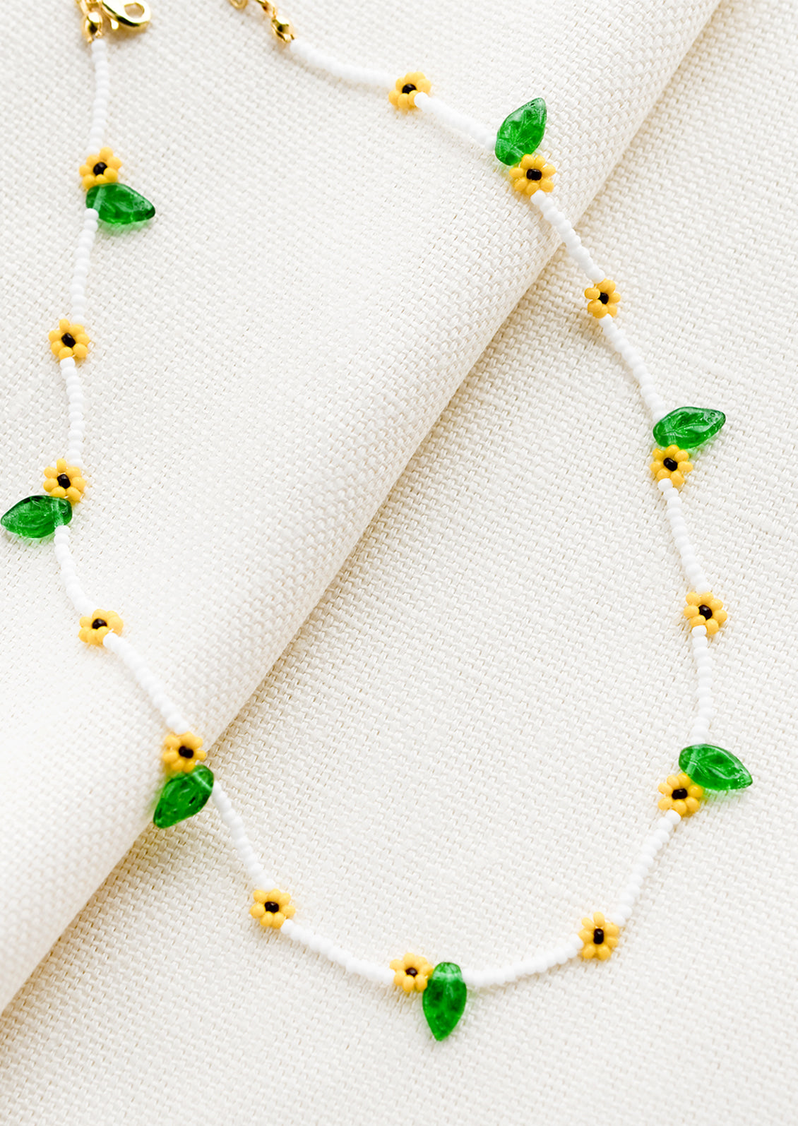 Sunflower Beaded Necklace – LEIF1