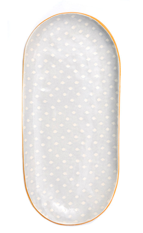 Pressed Lace Bread Tray in Swiss Dot / Sky - LEIF